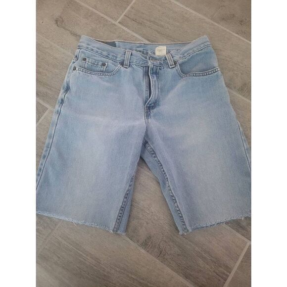 Levi's Vintage 577 Jeans Lower Rise Loose Fit Repurposed Cut-off Shorts Jhorts S - Picture 1 of 12